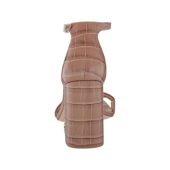 NWT SAM EDELMAN Womens Beige Crocodile Daniella Leather Heeled Sandal 11 M - Picture 2 of 5